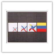Le diagonali asimmetriche-1979- cm 130x100- acrilici su tela