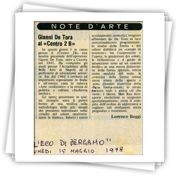 1978 personale Galleria 2B di Bergamo 