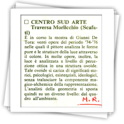 1981 personale Centro Sud Arte di Scafati 
