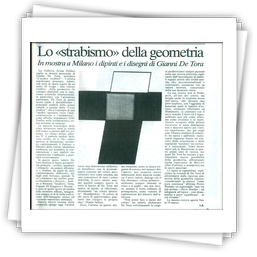 Articolo di Tiziana De Tora apparso su Cronache di Napoli del 7.3.1999 x mostra personale alla Galleria Avida Dollars di Milano 1999