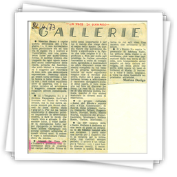 Articolo di Marina Dorigo apparso su La Voce di San Marco Venezia del 28.4.1973 x mostra personale alla Galleria Numero di Fiamma Vigo Venezia dal 15-28 aprile 1973