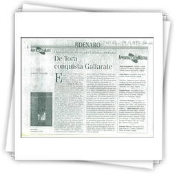 Articolo di Mario Forgione sul Il Denaro del 29.3.1993 x mostra antologica a Gallarate dal 21.2 al 20.3 1993
