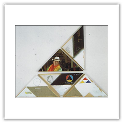specchio delle mie brame..-1983-5 triang.cm 50 lato-mista su legno