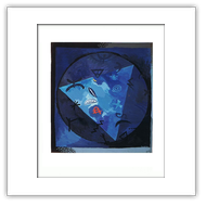 blue moon- 1986 cm 130x130 -tecnica acrilici su carta intelata