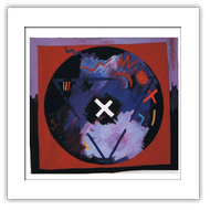 il sole bleu-1985-cm 130x130- acrilici su stoffa