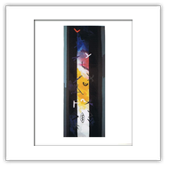 Ouverture 3- 1990 - cm 70x180 -acrilici  su carta intelata