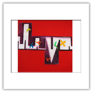 Dialogo segnico 1999 cm 37x37 acrilici su cartoncino 