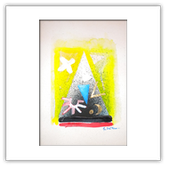 Il Sole -1984 tecnica mista su carta-cm 15x20 
