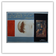 La pittura -tecnica mista su carta 1997 cm 25x35