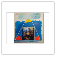 la Gioconda che guarda Gianni  De Tora-tecnica mista su carta -1998 -cm 24x24