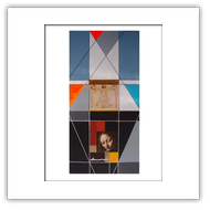 Modulor leonardesco tecnica mista su legno 1998 cm 42x83