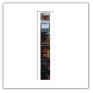 Nuntius-1989 -libro d'artista cm 20x140-tecnica mista su legno